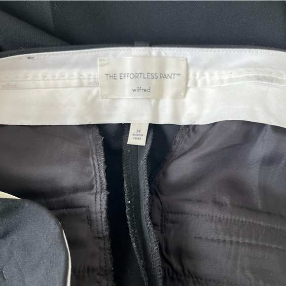 ARITZIA WILFRED THE EFFORTLESS PANT REssential Size 14 R Black - Picture 8 of 13